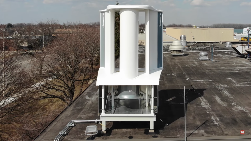 Aeromine Rooftop Wind. Static. Silent. 50 more power than Solar PV